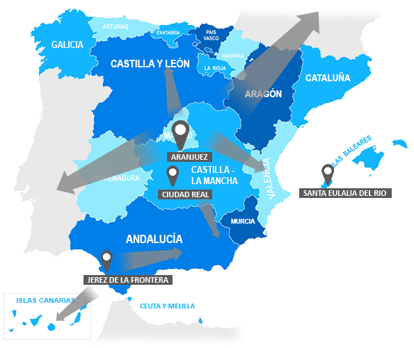 Mapa delegaciones